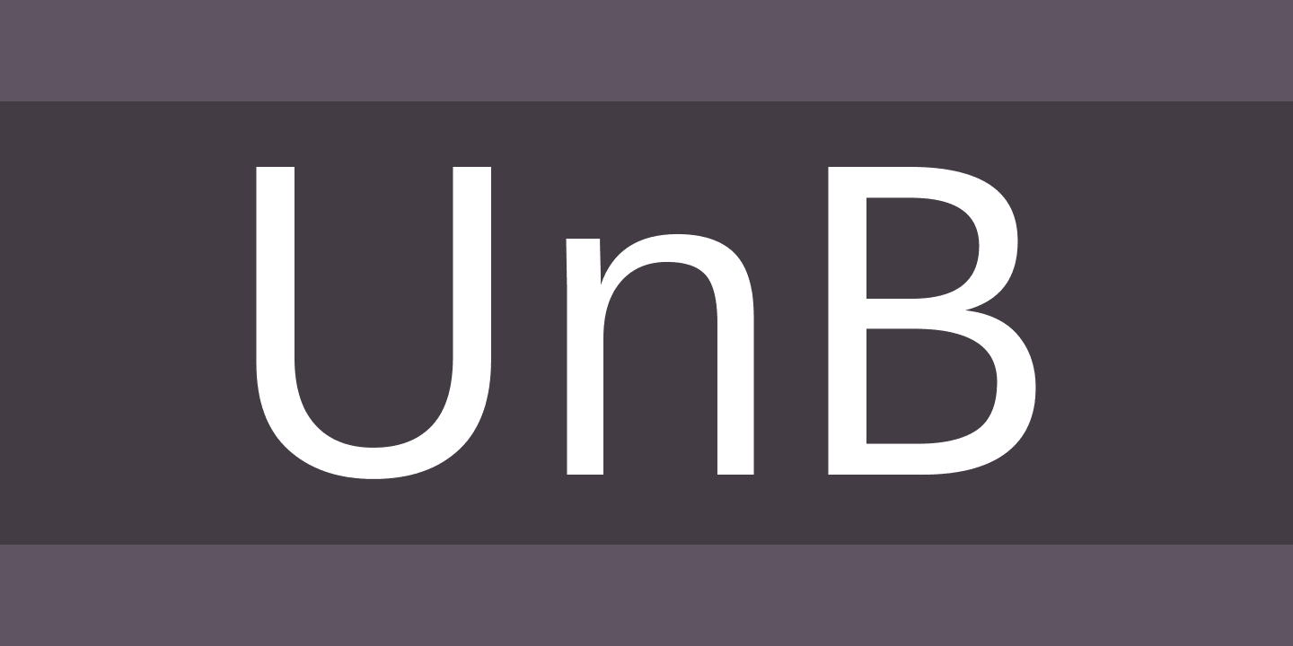 Beispiel einer UnB-Schriftart